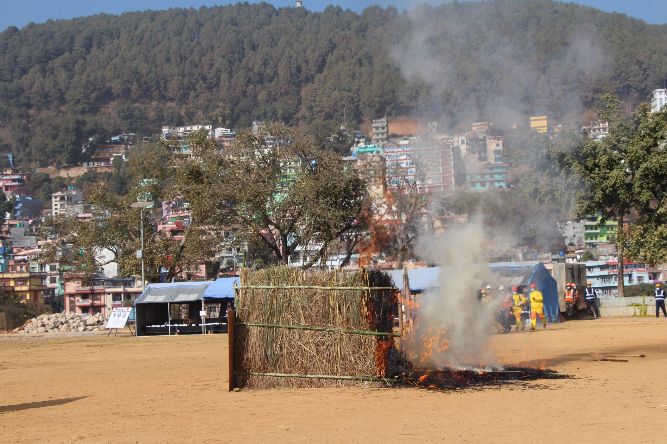 पाल्पामा भूकम्प सुरक्षा दिवसमा भूकम्प पश्चात् खोज तथा उद्दार सम्बन्धि अभ्यास