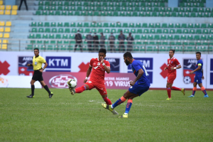 नेपाल र भारत मैत्रीपूर्ण खेल १-१ को बराबरीमा टुङ्गियो