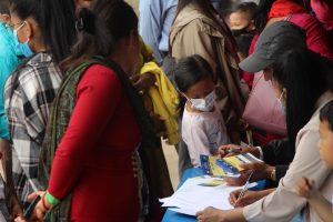 पाल्पामा ८० प्रतिशत बढी बालबालिकाले लगाए टाइफाइड विरुद्धको खोप