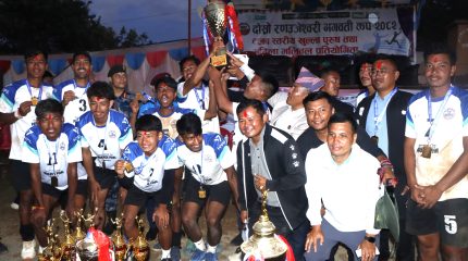 दोस्रो रणउजिरेश्वरी भगवती कपको उपाधि पाल्पा भलिबल संघलाई