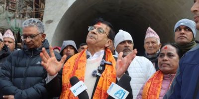 सिद्धबाबा सुरुङ मार्गबाट चुनावी अभियान थाले पूर्वमन्त्री सोमप्रसाद पाण्डे