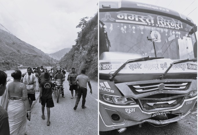 सिन्धुली कार दुर्घटनाः चालकसहित ३ जना सुनकोशी नदीमा बेपत्ता
